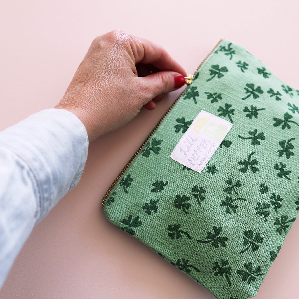 Block Print Pouch *Good Luck