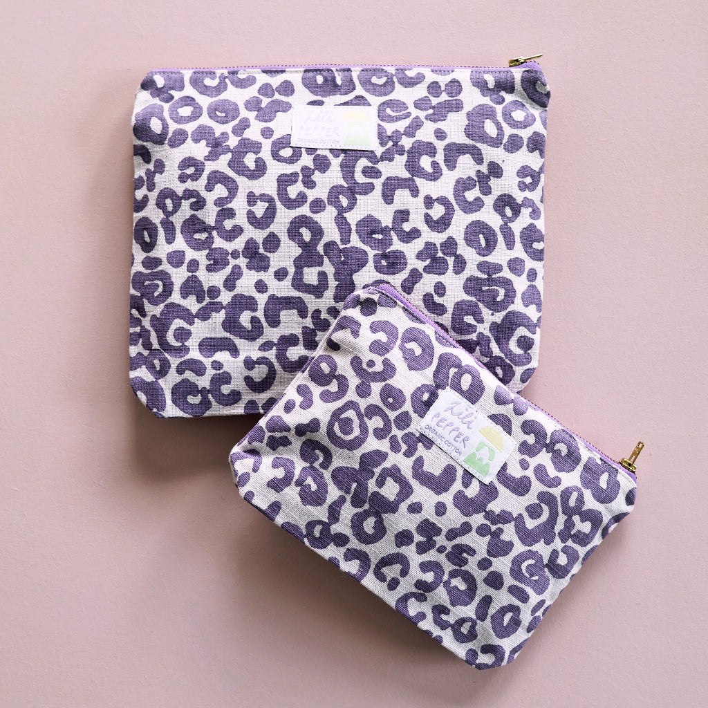 Block Print Pouch *Leo Lavender