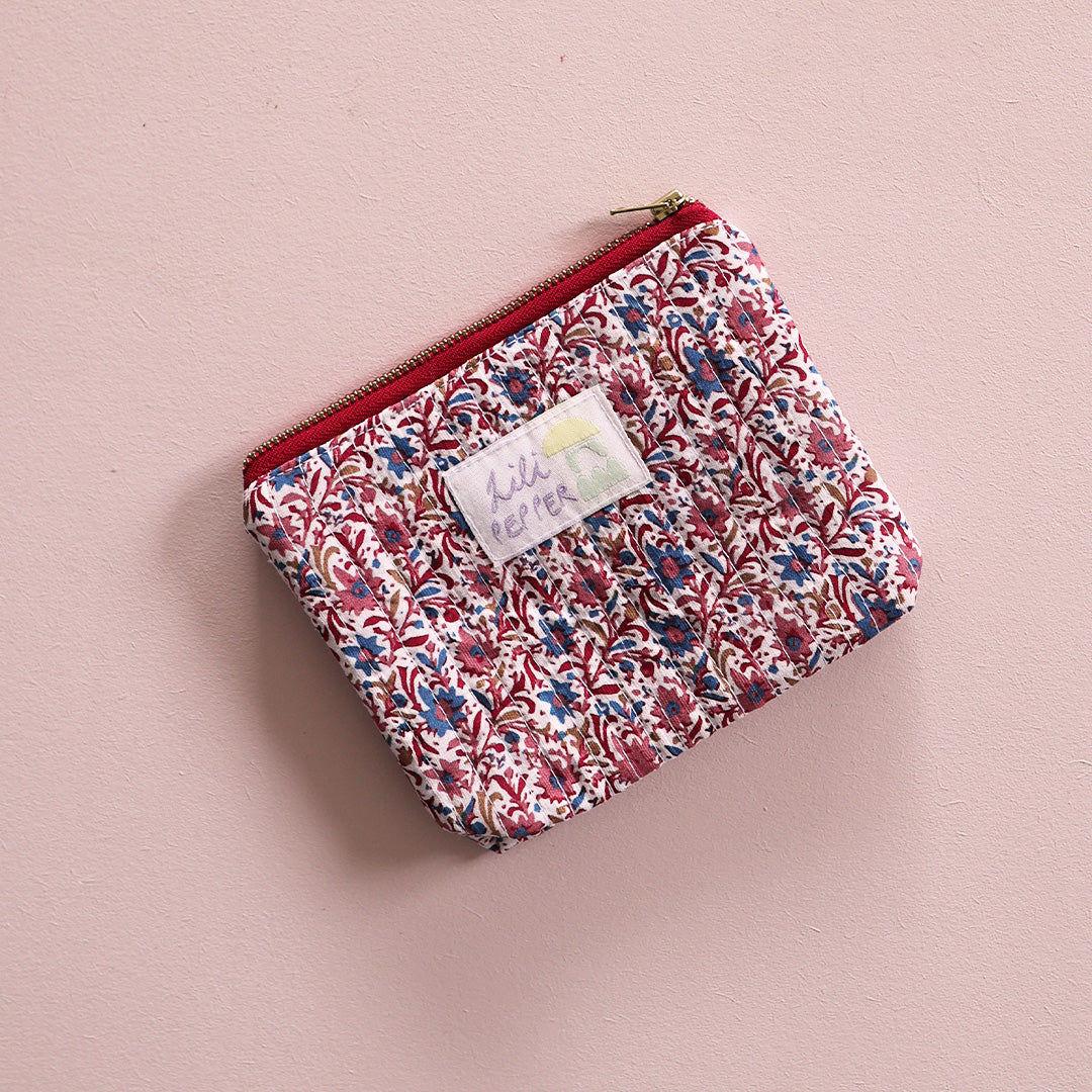 Mini Necessaire *Pink Blue Flower - Lili Pepper