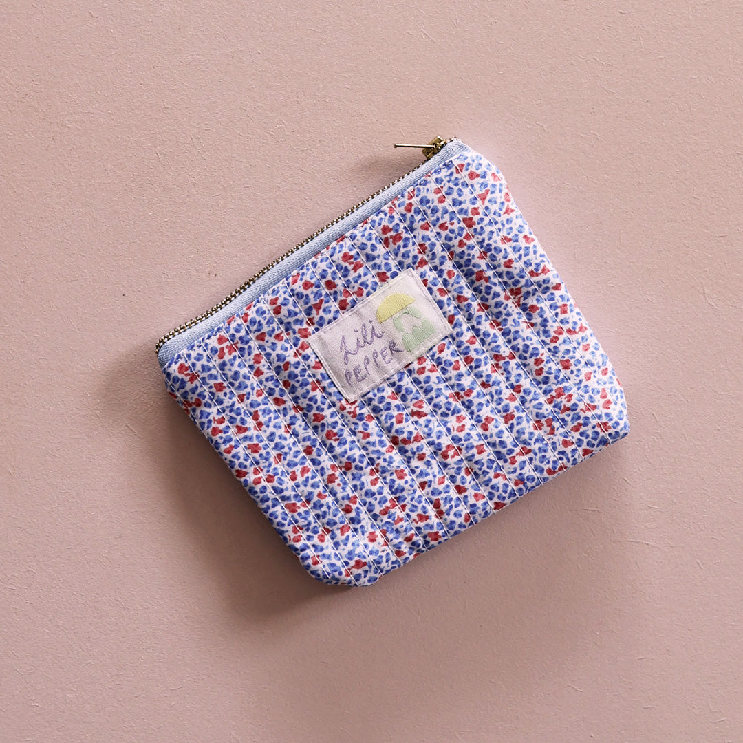 Mini Necessaire *Blue Red Flower - Lili Pepper