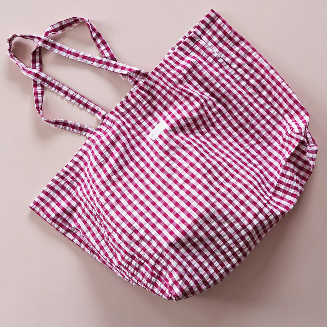 Baumwolltasche *Check Pink - Lili Pepper