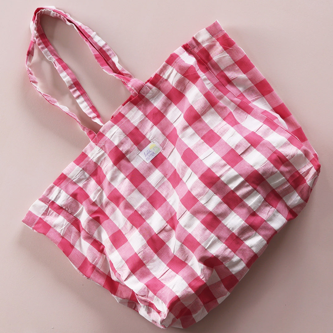 Baumwolltasche *Check Pink - Lili Pepper