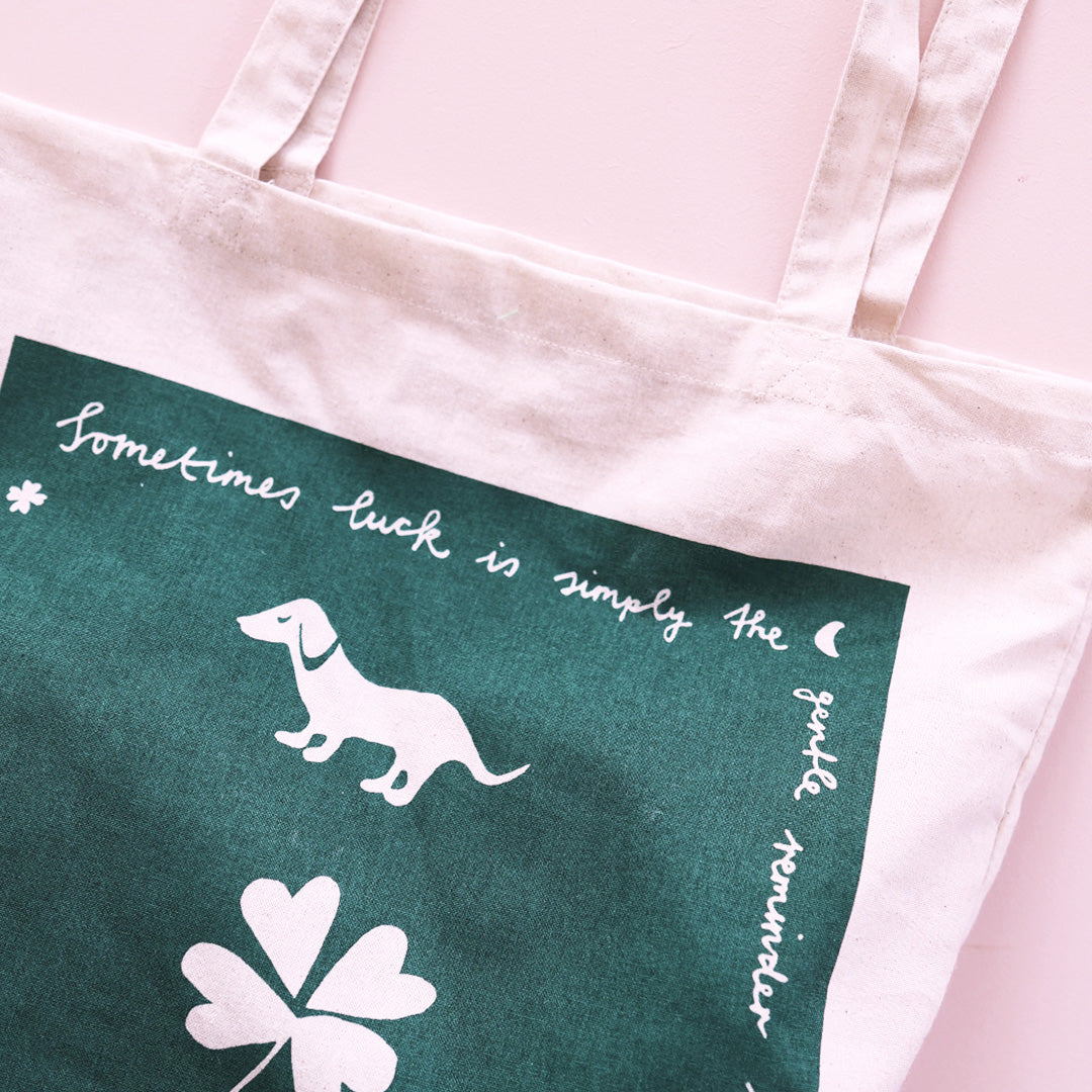 Tote bag *Teckel, Luck, Heart