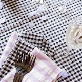 Table linen *Check Black White