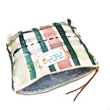 *My green check* Organic Cotton Pouch - Lili Pepper