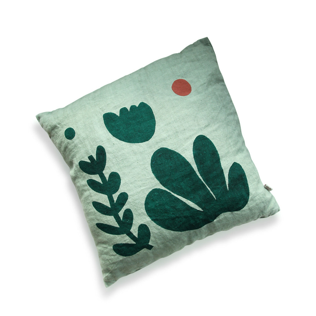 Cushion *Blockprint Plant