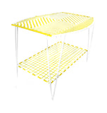 *WOVEN TABLE YELLOW WHITE * Handwoven metal table - Lili Pepper