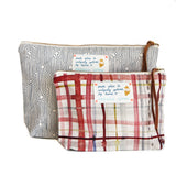 *My Red Check* Organic Cotton Pouch - Lili Pepper